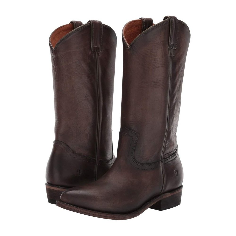 FRYE Billy Pull On Western Cowboy Boot Smoke 8